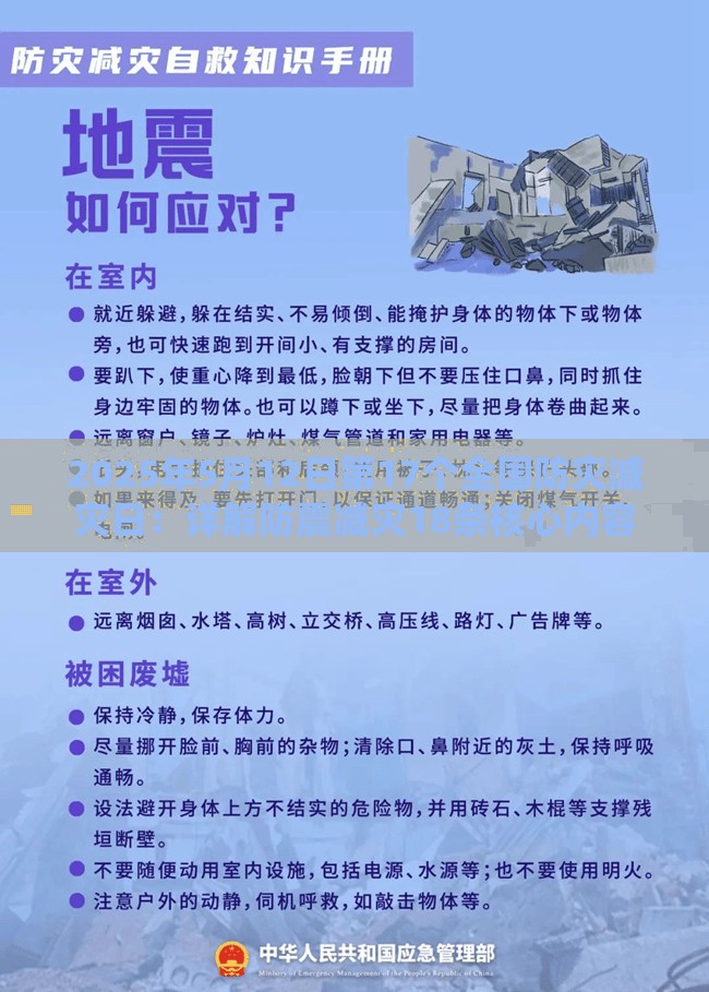 2025年5月12日第17个全国防灾减灾日：详解防震减灾18条核心内容