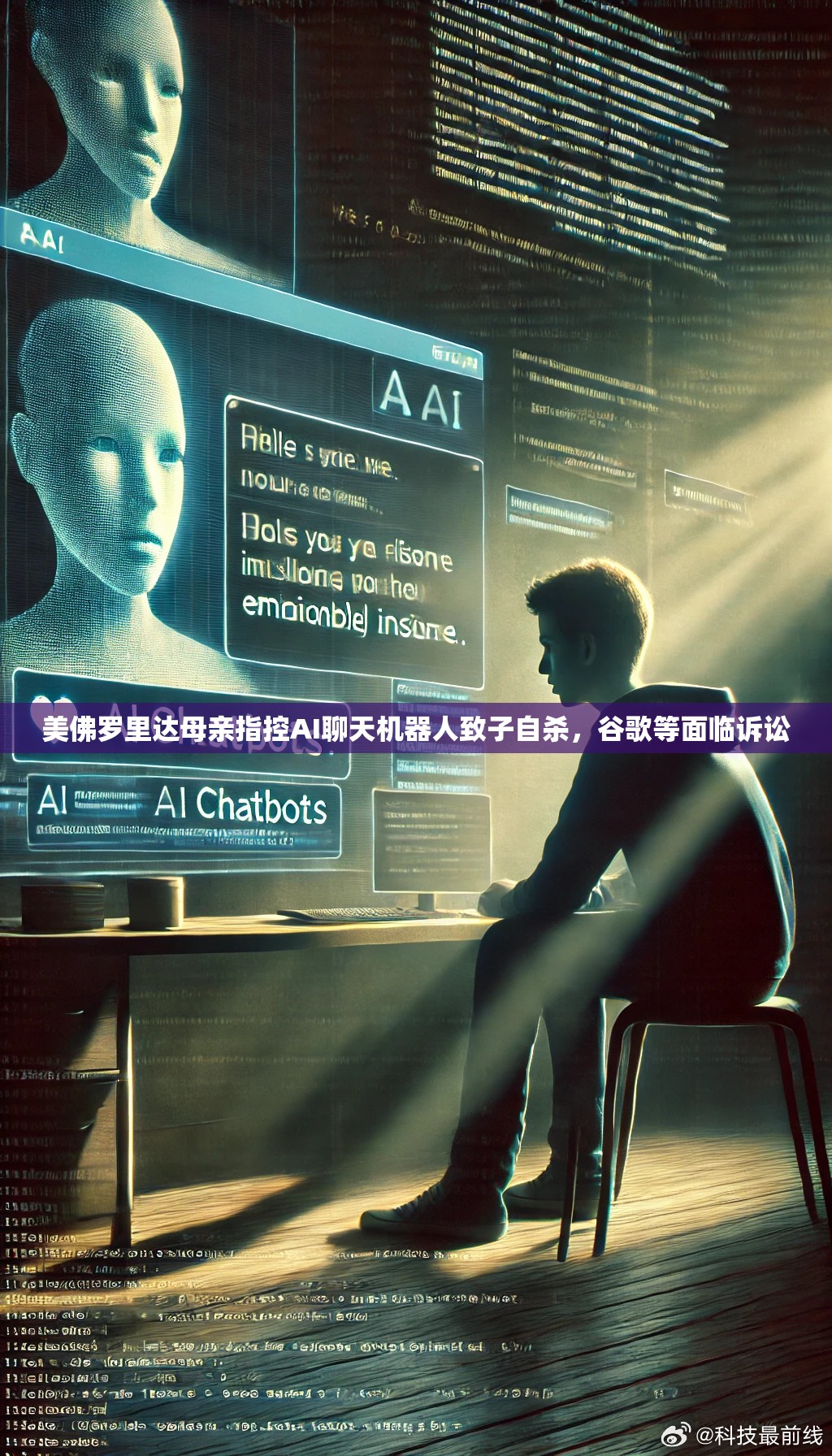 美佛罗里达母亲指控AI聊天机器人致子自杀，谷歌等面临诉讼