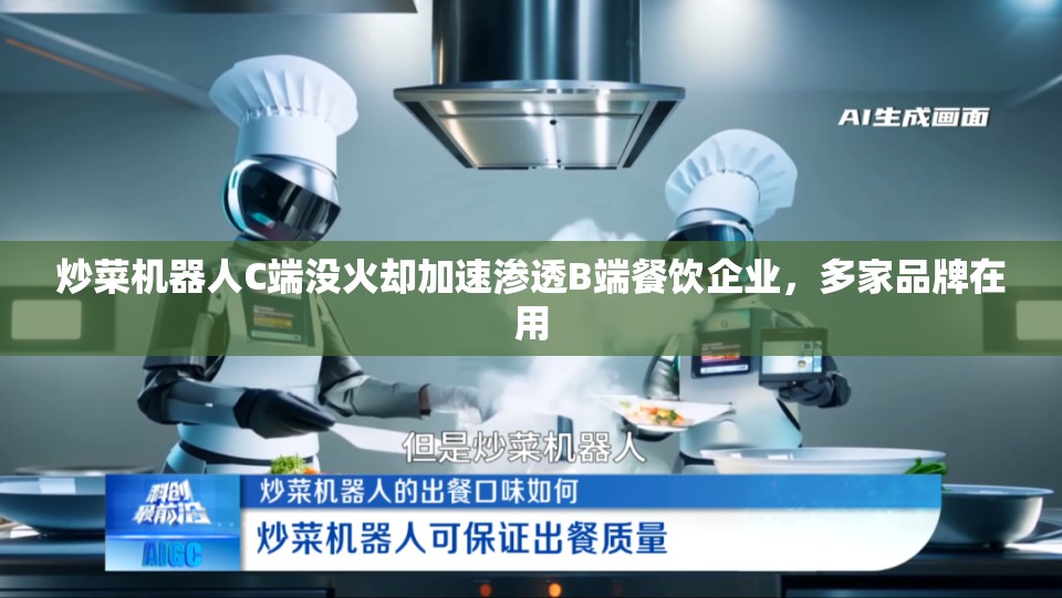 炒菜机器人C端没火却加速渗透B端餐饮企业，多家品牌在用